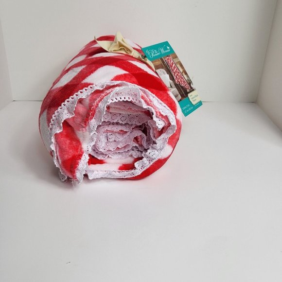 The Pioneer Woman Blanket Velvet Plush Throw Gingham Red Check 72" x 50" New - Picture 7 of 15